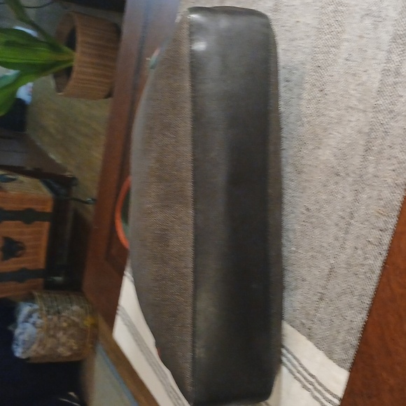 Authenti Gucci Web Sherry Line Shoulder Tote Bag Dark Gray And Black Canvas - Picture 5 of 15